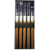 JapanBargain Brand Five Pairs of Asian Blue and White Wooden Chopsticks