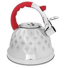 Red Whistling Tea Kettle Pot - Aviation Grade