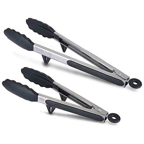 Counter Safe Silicone Kitchen Tongs